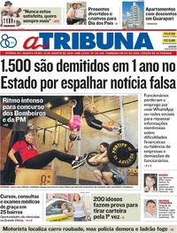 Capa do jornal A Tribuna 01/08/2018