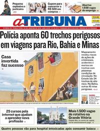 Capa do jornal A Tribuna 02/01/2018