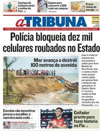 Capa do jornal A Tribuna 02/02/2018
