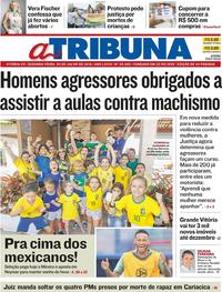 Capa do jornal A Tribuna 02/07/2018