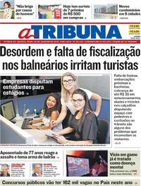 Capa do jornal A Tribuna 03/01/2018