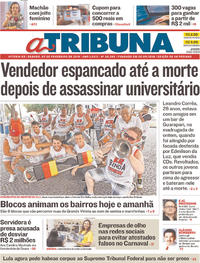 Capa do jornal A Tribuna 03/02/2018