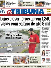 Capa do jornal A Tribuna 03/08/2018