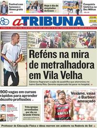 Capa do jornal A Tribuna 03/09/2018