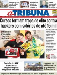 Capa do jornal A Tribuna 04/07/2018