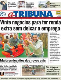 Capa do jornal A Tribuna 04/08/2018