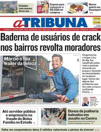 Capa do jornal A Tribuna 05/01/2018
