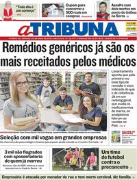 Capa do jornal A Tribuna 05/05/2018