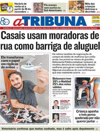 Capa do jornal A Tribuna 05/10/2018