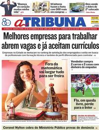 Capa do jornal A Tribuna 06/09/2018