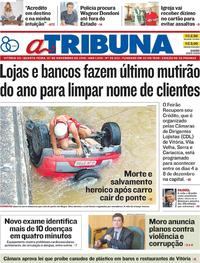 Capa do jornal A Tribuna 07/11/2018
