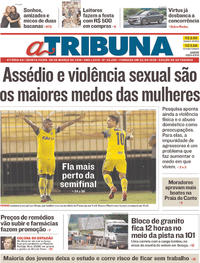 Capa do jornal A Tribuna 08/03/2018