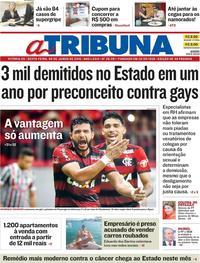 Capa do jornal A Tribuna 08/06/2018