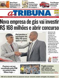 Capa do jornal A Tribuna 10/05/2018