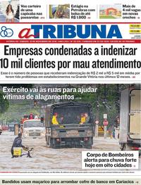 Capa do jornal A Tribuna 10/11/2018
