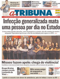Capa do jornal A Tribuna 11/04/2018