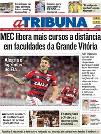 Capa do jornal A Tribuna 11/06/2018