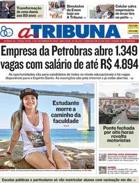 Capa do jornal A Tribuna 11/09/2018
