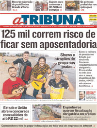 Capa do jornal A Tribuna 12/01/2018