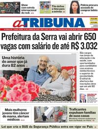 Capa do jornal A Tribuna 12/06/2018