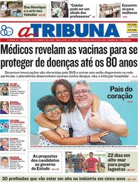 Capa do jornal A Tribuna 12/08/2018