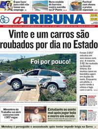 Capa do jornal A Tribuna 12/10/2018