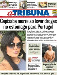 Capa do jornal A Tribuna 13/07/2018