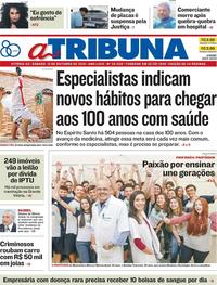 Capa do jornal A Tribuna 13/10/2018