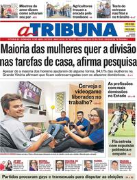 Capa do jornal A Tribuna 15/04/2018