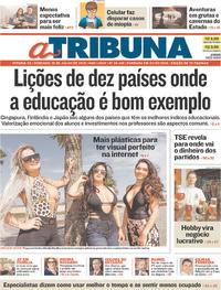Capa do jornal A Tribuna 15/07/2018