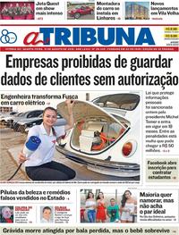 Capa do jornal A Tribuna 15/08/2018