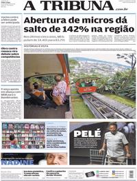 Capa do jornal A Tribuna 16/01/2018