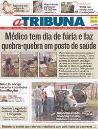 Capa do jornal A Tribuna 16/05/2018