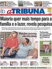Capa do jornal A Tribuna 16/09/2018