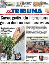 Capa do jornal A Tribuna 18/07/2018