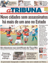Capa do jornal A Tribuna 19/03/2018