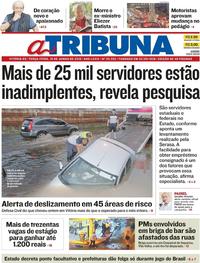 Capa do jornal A Tribuna 19/06/2018