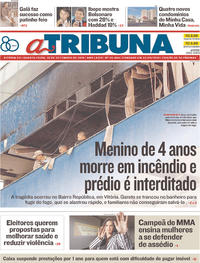 Capa do jornal A Tribuna 19/09/2018