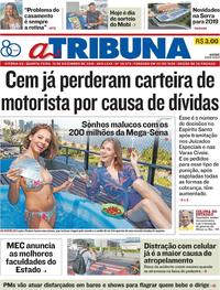 Capa do jornal A Tribuna 19/12/2018