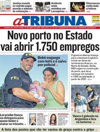 Capa do jornal A Tribuna 20/04/2018