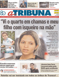 Capa do jornal A Tribuna 20/09/2018
