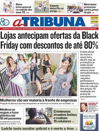 Capa do jornal A Tribuna 20/11/2018