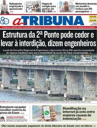 Capa do jornal A Tribuna 21/11/2018