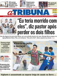 Capa do jornal A Tribuna 23/04/2018