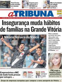 Capa do jornal A Tribuna 23/07/2018
