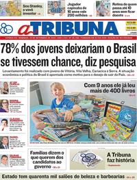 Capa do jornal A Tribuna 23/09/2018