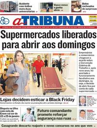 Capa do jornal A Tribuna 23/11/2018
