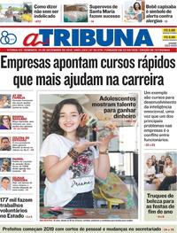 Capa do jornal A Tribuna 23/12/2018