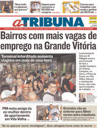 Capa do jornal A Tribuna 24/07/2018