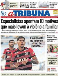 Capa do jornal A Tribuna 24/09/2018